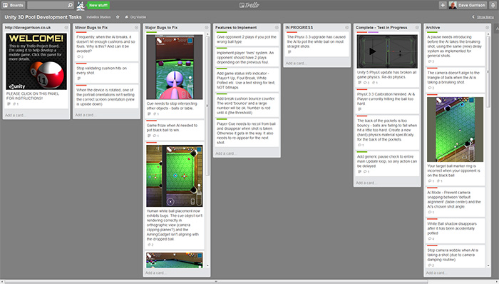 Unity Tips — Using Trello for Projects — Contd.